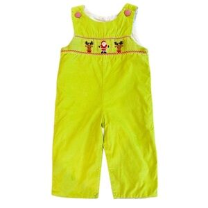 Southern Tots Smocked Santa & Reindeer Longall – 2T‎